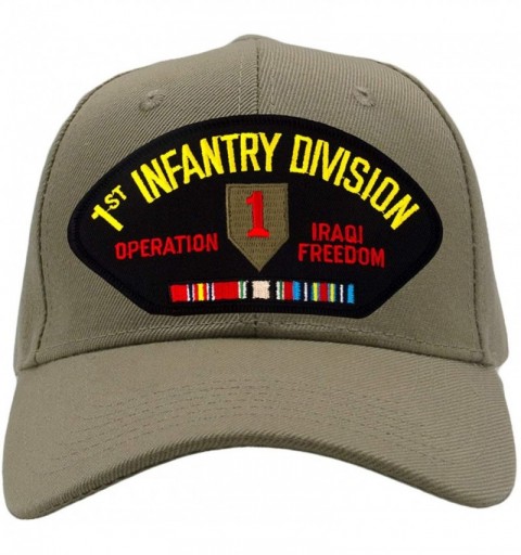 Baseball Caps 1st Infantry Division - Operation Iraqi Freedom Hat/Ballcap Adjustable One Size Fits Most - Tan/Khaki - CY18TOQ...