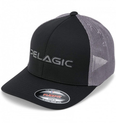 Baseball Caps Offshore Pro Flexfit Hat - Black - C718M4IHKCC $44.01