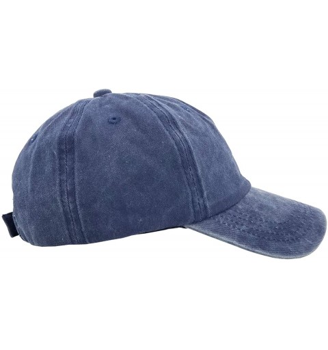 Baseball Caps Ponytail-Baseball-Hat Women Messy-Bun-Hat Cap - Washed Distressed - Ponytai Blue - CG18H8RYHTU $11.70