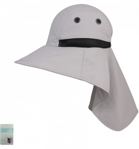 Baseball Caps Women's Large Bill Cap with Flap - Grey - CO11LV4H5SV $12.78