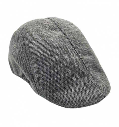 Newsboy Caps Beret Hat for Men-Outdoor Sun Visor Hat Unisex Adjustable Peaked Cap Newsboy Hat (Dark Gray) (Gray) - Gray - C11...