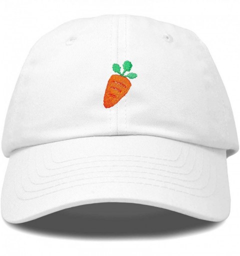 Baseball Caps Carrot Dad Hat Cotton Twill Baseball Cap Premium Embroidered - White - C1180TU0MML $9.82