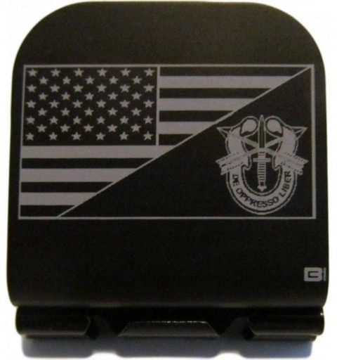 Baseball Caps American Flag with US Army Special Forces Crest Laser Etched Hat Clip Black - CJ18HEQH0TX $18.38