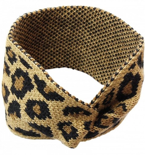 Cold Weather Headbands Women Winter Headband Warm Knitted Leopard Hair Hand Head Wrap Ear Warmers - B-set1 (2 Pieces) - C918A...