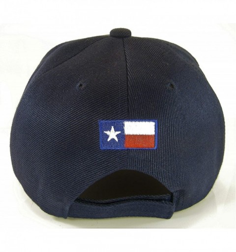 Baseball Caps Texas Longhorn & State Flag Adjustable Baseball Cap - Navy - CU18RIEMTKW $12.11