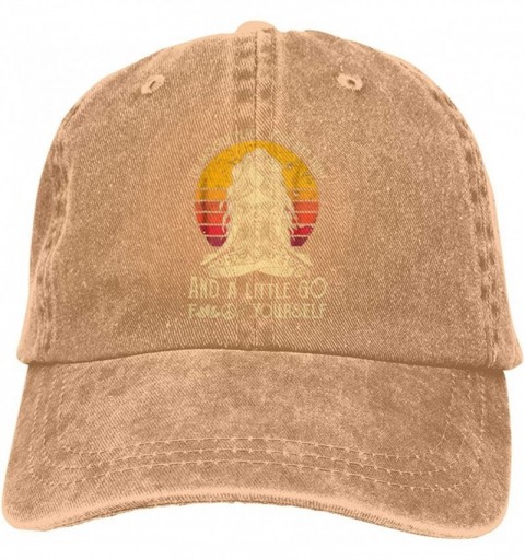 Baseball Caps I'm Mostly Peace Love and Light and A Little Go Yoga Classic Vintage Denim Caps - Natural - CI18X24ZET6 $9.54