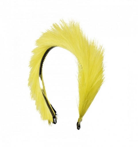 Headbands Feathered Headband - Yellow - Yellow - CE185WECKD0 $10.16
