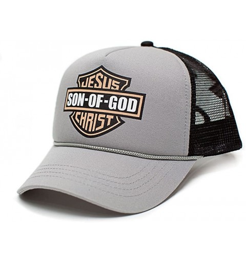 Baseball Caps Son Of God Christian Unisex-Adult Truckers Hat Cap Gray/Black - CA12J3NGLE5 $12.69