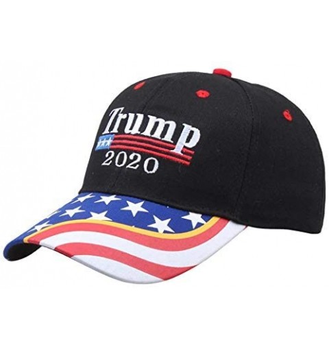Baseball Caps Donald Trump Baseball Cap President 2020 Make America Great Again Hat - B 2020 Flag Black - C118Z95IH2C $9.68