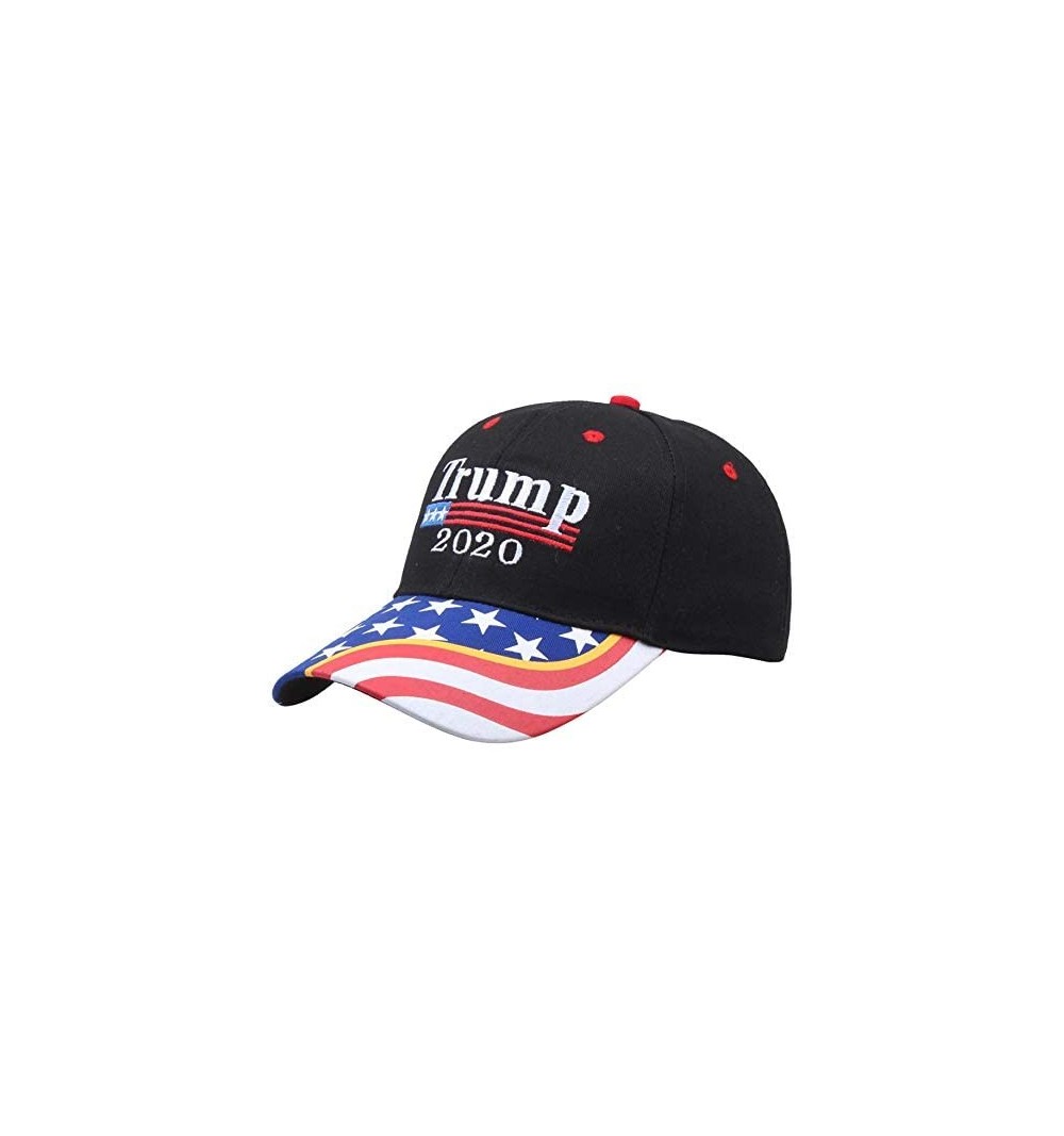 Baseball Caps Donald Trump Baseball Cap President 2020 Make America Great Again Hat - B 2020 Flag Black - C118Z95IH2C $9.68