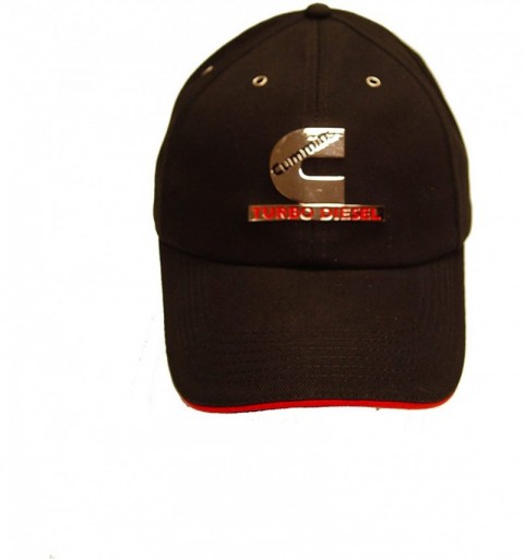 Baseball Caps Turbo Diesel Chrome Emblem Hat- Black- Adjustable - C9121HRT5M5 $35.80