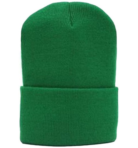 Skullies & Beanies Solid Winter Long Beanie (Comes in Many - Kelly Green - CR112JZXW0B $7.14