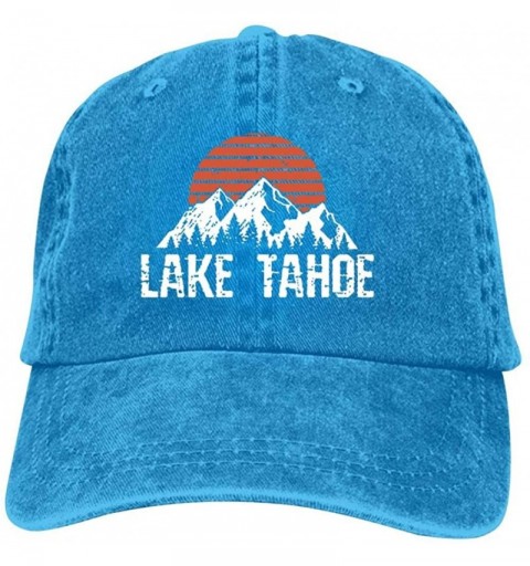 Baseball Caps Lake Tahoe Distressed Mountain Sun Unisex Vintage Adjustable Cotton Baseball Cap Denim Dad Hat Cowboy Hat - Blu...