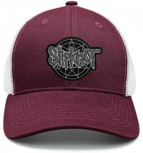 Baseball Caps Unisex Mesh Flat Cap -Logo-Funny- Caps for Mens Womens - Slipknot Logo Funny - C318K75T62L $19.09
