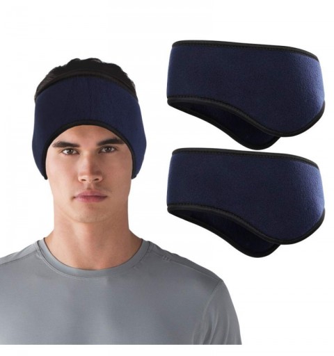Cold Weather Headbands Winter Headband Earmuff Fleece Running Headband Warmers Sport Headband - Navy - CF18KIQY4C0 $9.18