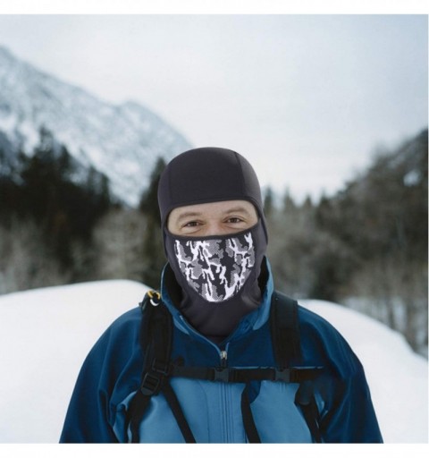Balaclavas Cold Weather Ski Face Mask for Men Thermal Fleece Balaclava Hood for Skiing - Grey+grey - C118WQ5QASN $18.64