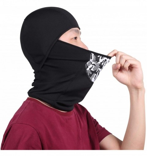 Balaclavas Cold Weather Ski Face Mask for Men Thermal Fleece Balaclava Hood for Skiing - Grey+grey - C118WQ5QASN $18.64