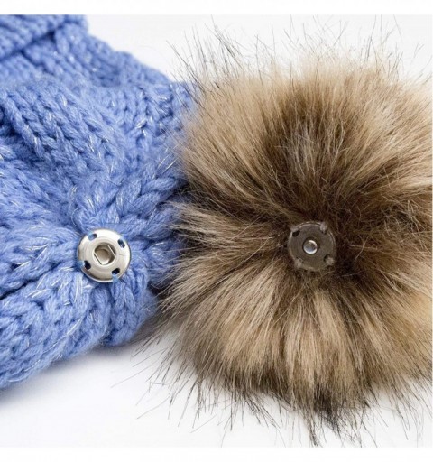 Skullies & Beanies Winter Knit Pom Beanie Hat Scarf Set Women Cute Soft Warm Infinity Scarves - Pink - CU18XU2COC3 $16.51