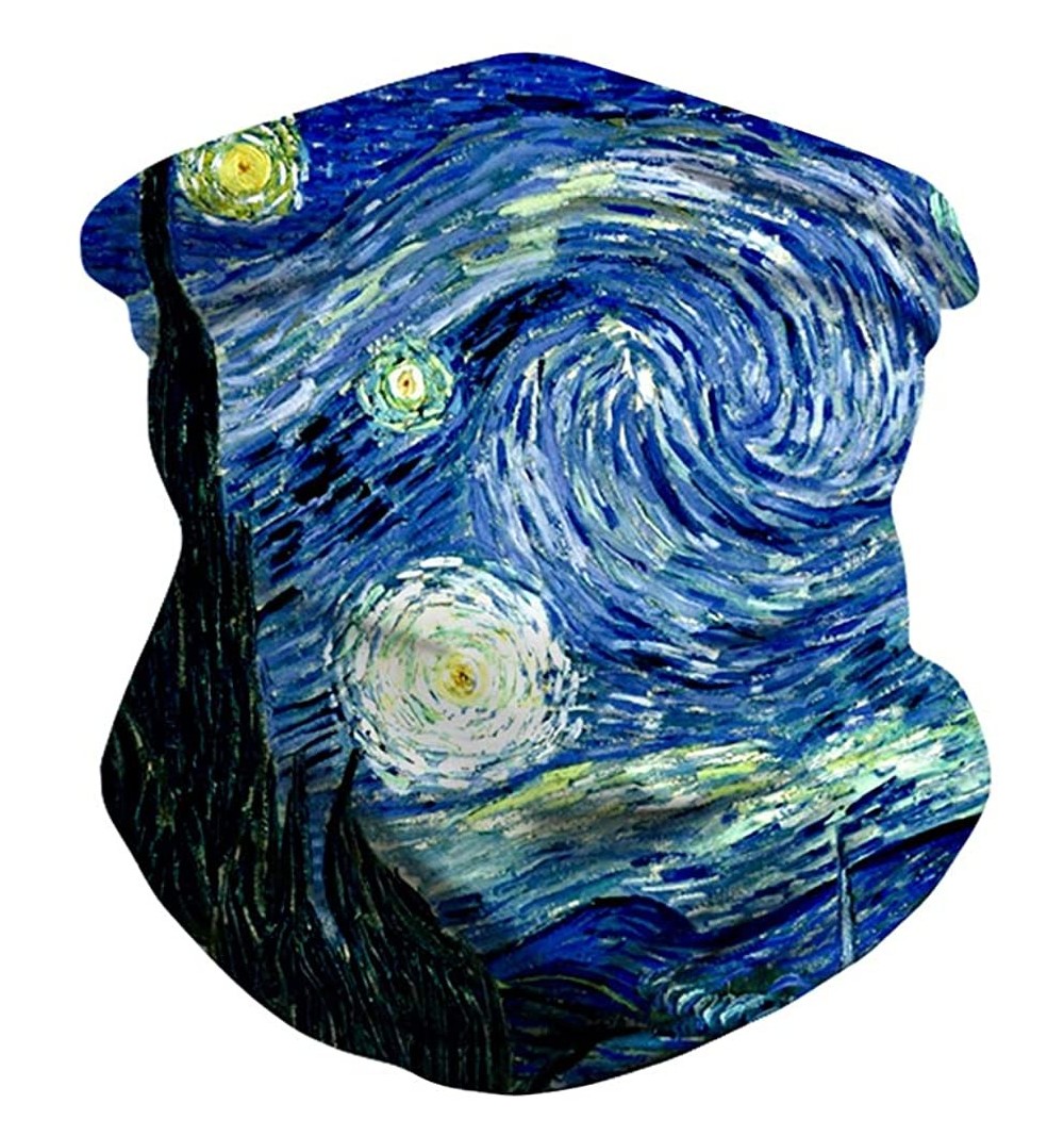 Balaclavas Van Gogh Balaclava for Women Men Headwear Bandana Head Wrap Scarf Neck Warmer Headband - Van Gogh - CR197RXOYZO $9.14