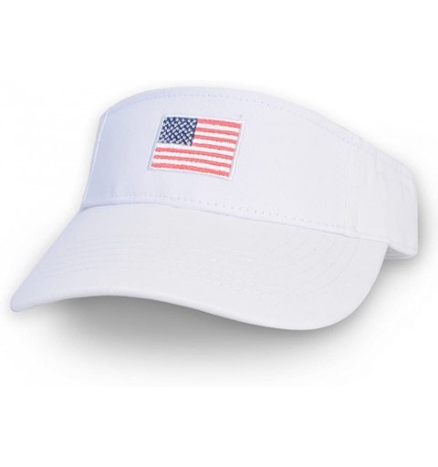Baseball Caps Visor Cap Adjustable Low Profile Cotton Structured Sun Flare Baseball Caps American Flag Flame Racing - White -...