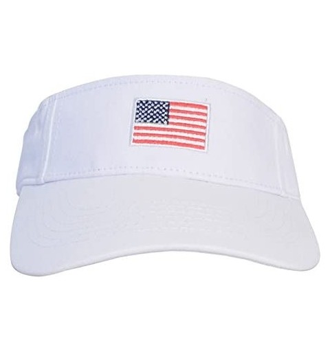 Baseball Caps Visor Cap Adjustable Low Profile Cotton Structured Sun Flare Baseball Caps American Flag Flame Racing - White -...