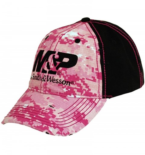 Baseball Caps by Smith & Wesson Ladies Pink Digital Camo Logo Cap Hat - CL11KCM7EDJ $21.75