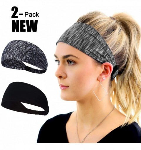 Headbands Workout Headband Women Men - 2-Black Headband - CQ18C5X8ZYK $17.71
