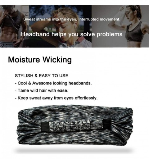 Headbands Workout Headband Women Men - 2-Black Headband - CQ18C5X8ZYK $11.42