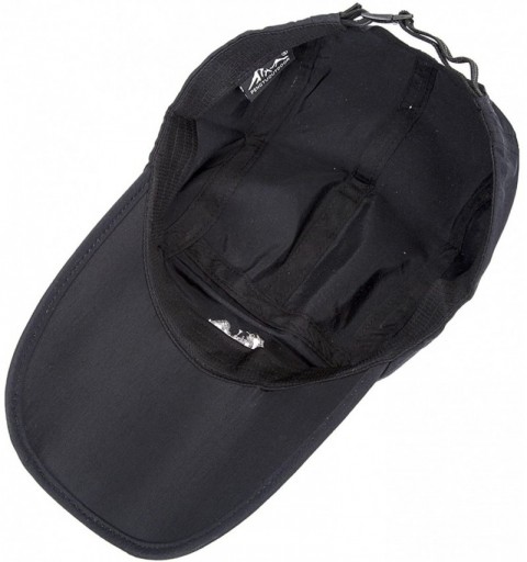 Sun Hats UPF50+ Protect Sun Hat Unisex Outdoor Quick Dry Collapsible Portable Cap - A1-black - CB183N5N0NU $14.30