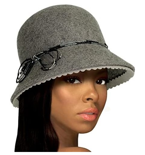 Sun Hats Soft-As-Cashmere Felt Bell Cloche Hat - 47800 - Charcoal Grey - CY118CI5Z31 $48.36