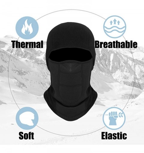 Balaclavas Balaclava Windproof Breathable Lycra Ski Mask Polar Fleece Face Mask Cold Weather Neck Warmer Hats for Men - CM192...