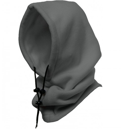 Balaclavas 4 in 1 Full Face Hood for Adults- Fleece Balaclava- Ski Mask Hoodie- Face Fleece Mask - Pewter - CA18ZCL7NRX $9.56
