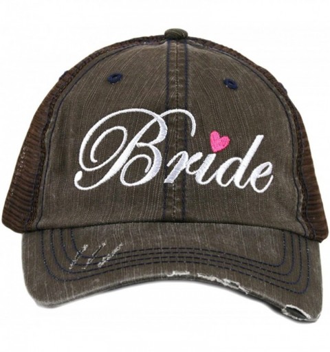 Baseball Caps Bride Women's Trucker Hat - Brown - C517YR5LHEN $8.75