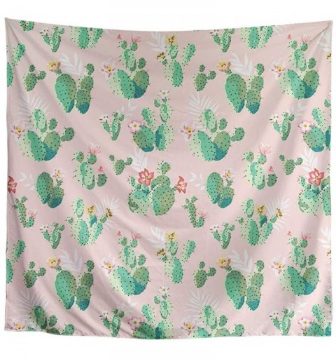 Headbands Flower Leaf Bandana Square Handkerchiefs Unisex and Neck Tie - Cactus Pattern - CI197WMDU33 $9.96