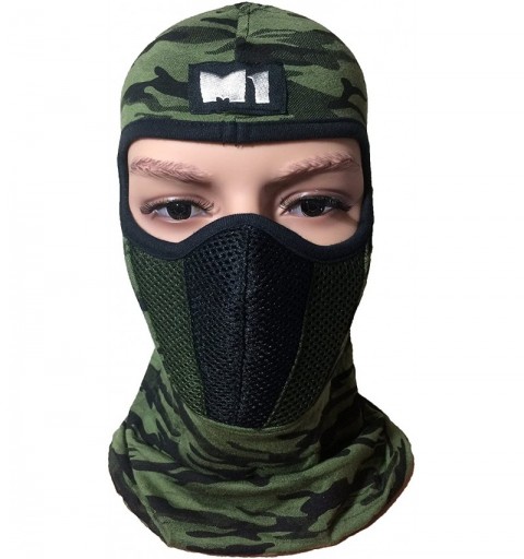 Balaclavas M1 Full Face Cover Balaclava Protecting Filter Camouflage Ski Dust Mask (BALA-CAMO-GREN) - CE12BZET5D9 $17.12