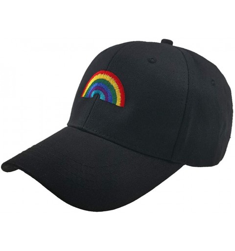 Baseball Caps Man Woman Rainbow Embroidery Hats-Golf Dad Baseball Cap-Adjustable Cotton Cute Hat - C918NQC9DSY $8.88