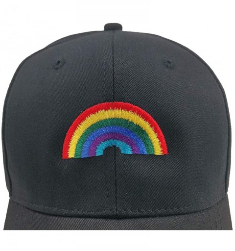 Baseball Caps Man Woman Rainbow Embroidery Hats-Golf Dad Baseball Cap-Adjustable Cotton Cute Hat - C918NQC9DSY $8.88