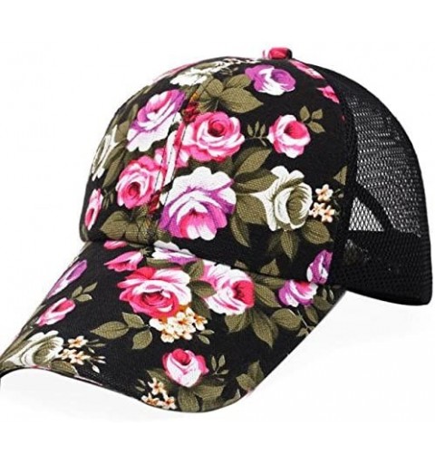 Bucket Hats Embroidery Cotton Baseball Cap Boys Girls Snapback Fashion Hip Hop Flat Hat - Black - CL18R6TNZD6 $10.33