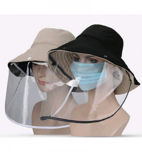 Visors Women Men Summer Visor Sun Hat Windproof Dustproof Full Protective Sun Hat - Black 3 - C8198Q2AE2W $13.47