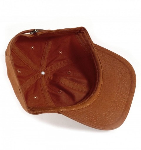 Baseball Caps Polo Style Baseball Cap Ball Dad Hat Adjustable Plain Solid Washed Mens Womens Cotton - Rust - CV18WGCO5N3 $12.48