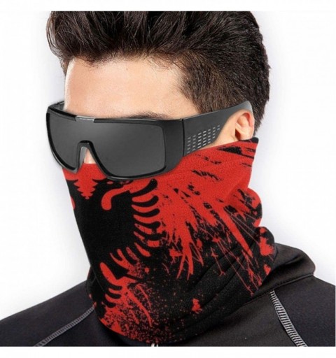 Balaclavas Neck Gaiter Warmer Windproof Mask Dust - Free UV Face Mask - Albanian Flag - CF18ZCGWH99 $11.87