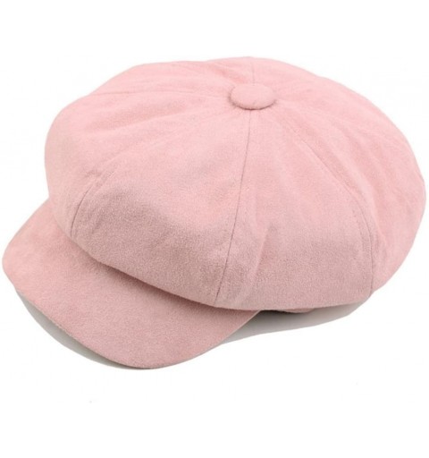 Berets Clearance ️Women Ladies Casual Vintage Octagonal Hat Winter Warmer Berets Hat (Pink) - Pink - CH18H36S35A $11.68