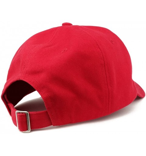Baseball Caps Hangry Embroidered 100% Cotton Adjustable Cap - Red - CF12IZK91UN $21.95