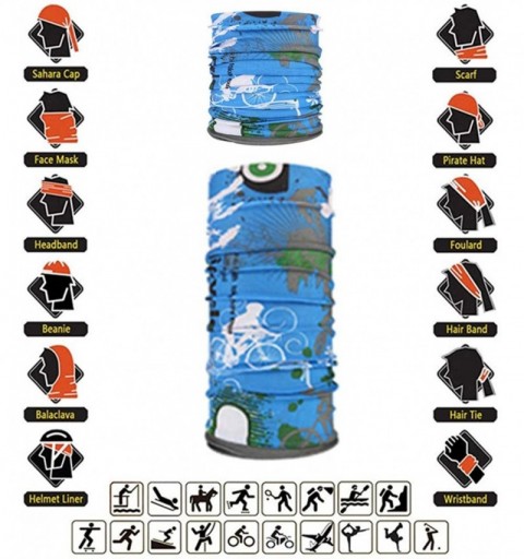 Headbands Multi Purpose Balaclava Motorcycling Activities - 6PCS.Light Blue - CR18TUNGYAC $30.37