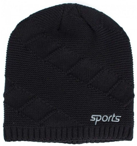 Skullies & Beanies Beanie Hat for Men Women Winter Warm Knit Slouchy Thick Skull Cap Casual Down Headgear Earmuffs Hat - CJ18...