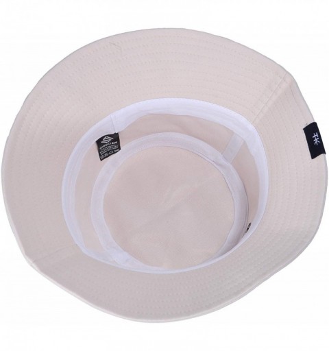 Bucket Hats Unisex Fashion Unique Word Embroidered Bucket Hat Summer Fisherman Cap for Men Women Teens - Good Luck White - CX...