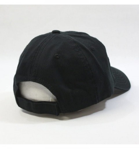 Baseball Caps Classic Solid Cotton Adjustable Dad Hat Baseball Cap - Black - CD12O77I99D $9.19