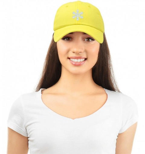 Baseball Caps ICY Snowflake Hat Womens Baseball Cap - Minion Yellow - C318ZQ5DC25 $19.52